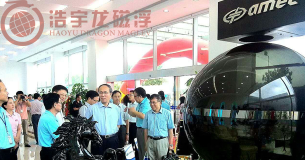 上海***企业展厅-大型磁悬浮激光内投球